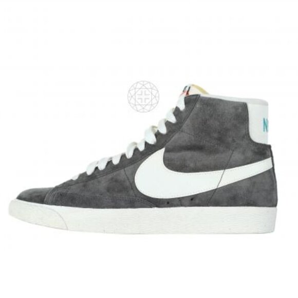Nike women's 8 Blazer Mid Suede sneakers in grey/white EUC - Picture 1 of 9